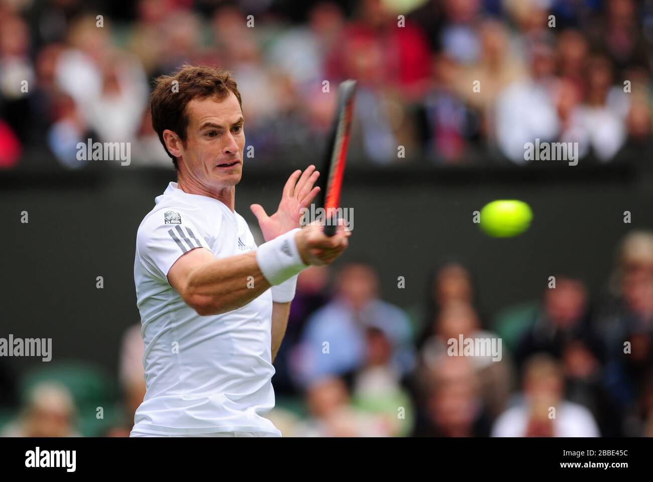 Andy Murray de Gran Bretaña en acción contra Benjamin Becker de Alemania Foto de stock