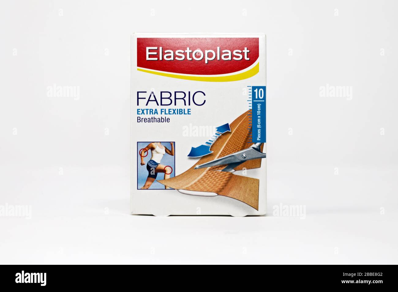 Tiritas de tela Elastoplast Foto de stock