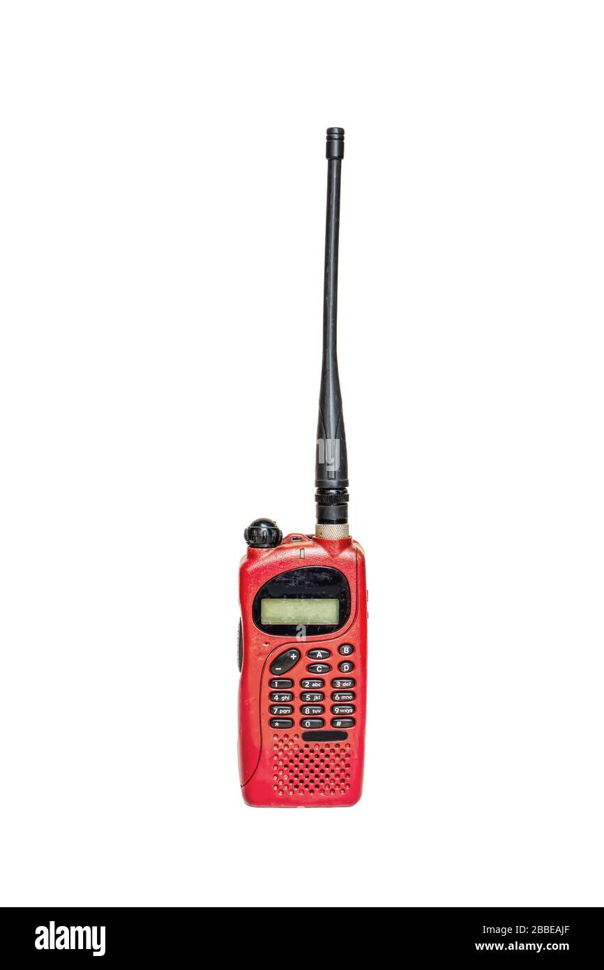 Comunicación de radio para los equipos de rescate, bomberos y el sitio de  construcción. Tiene 5-10 km de radio enviados Fotografía de stock - Alamy