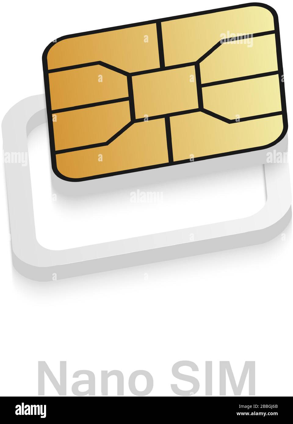 Adaptador de tarjeta SIM Esim a Nano realista. Kit de conversión de tarjeta  sim del teléfono Imagen Vector de stock - Alamy