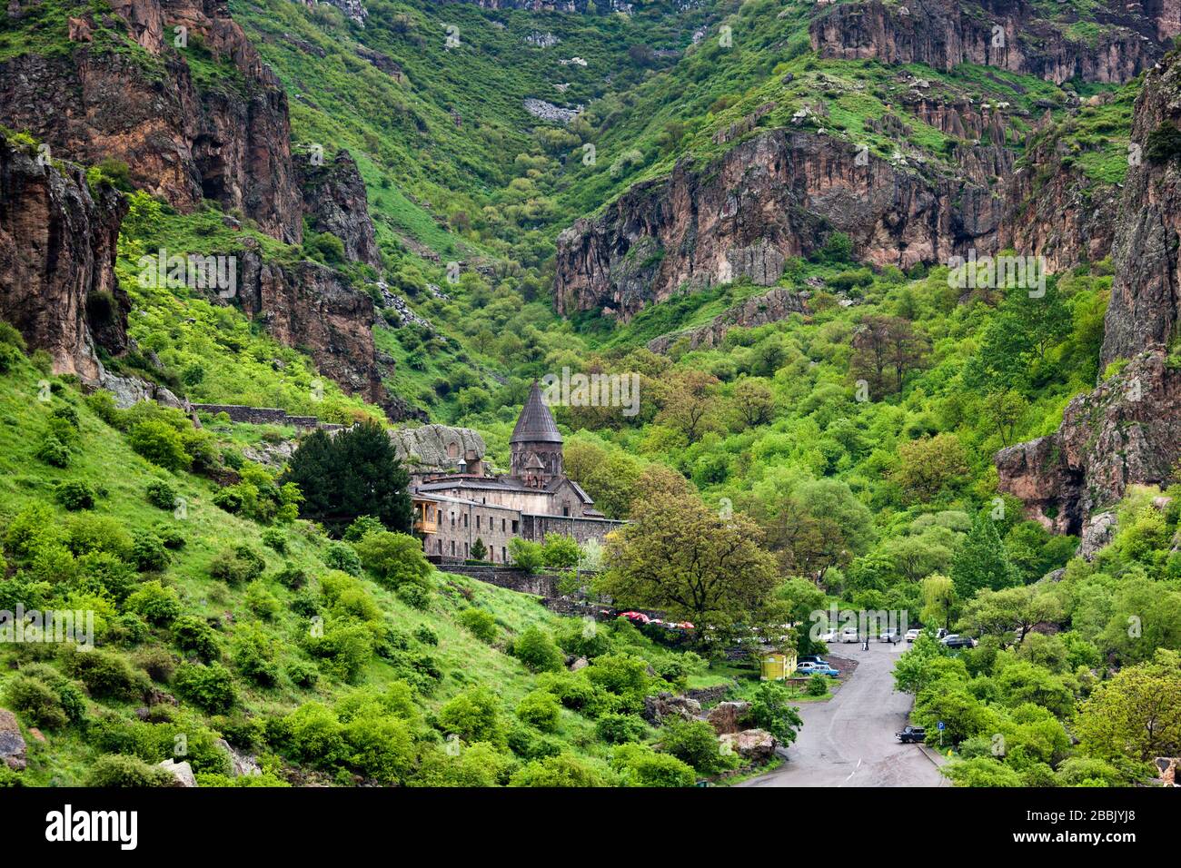 Monasterio de Geghard, complejo de iglesias armenias, provincia de Kotayk, Armenia, Cáucaso, Asia Foto de stock