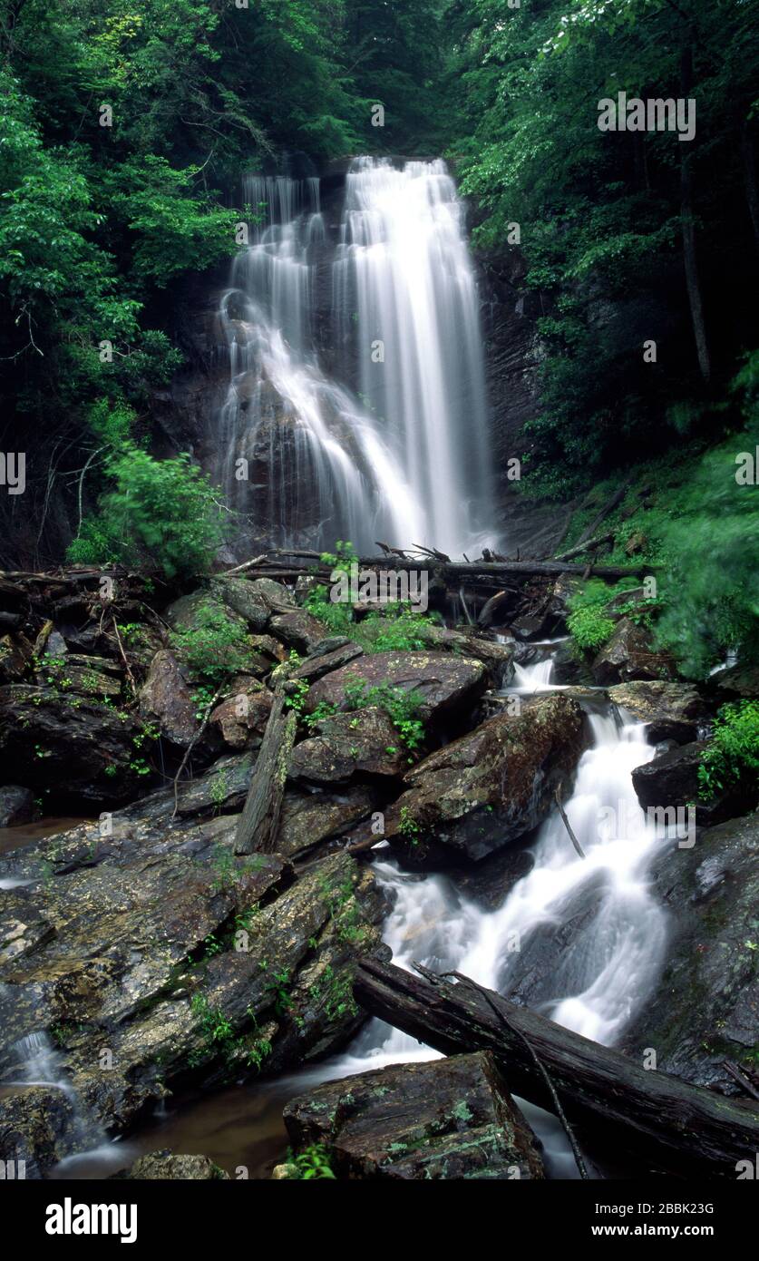 Anna Falls, Chattahoochee National Forest, Georgia Foto de stock