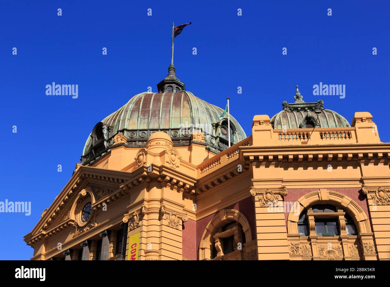 La estación de Flinders Street, Melbourne, Victoria, Australia Foto de stock