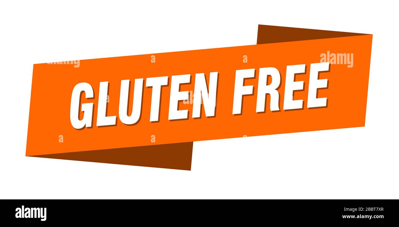 plantilla de banner sin gluten. etiqueta de cinta sin gluten Imagen
