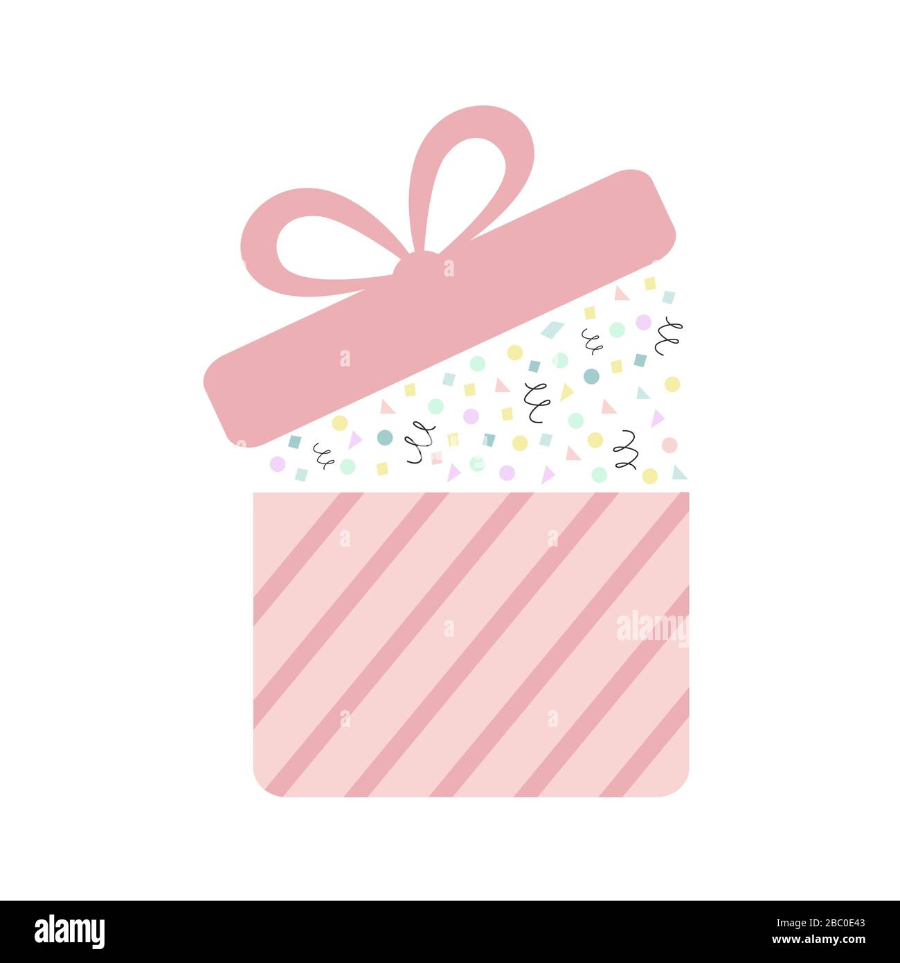 Caja de regalo abierta, concepto de vacaciones de cumpleaños sorpresa.  Vector Imagen Vector de stock - Alamy
