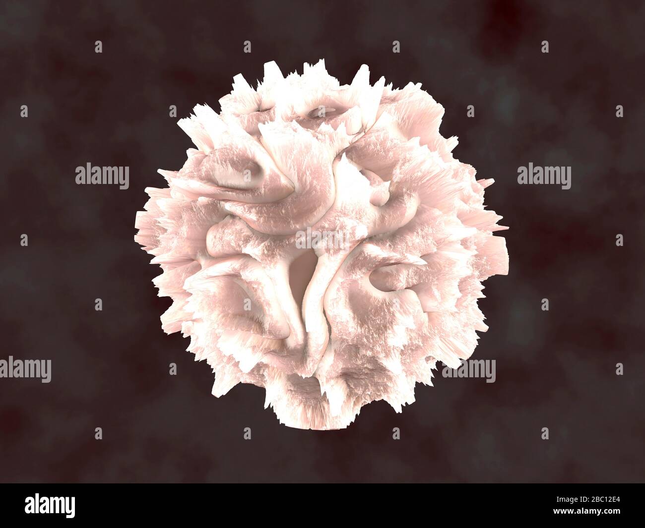 Ilustración 3D renderizada, visualización de un leucocito, glóbulos blancos Foto de stock
