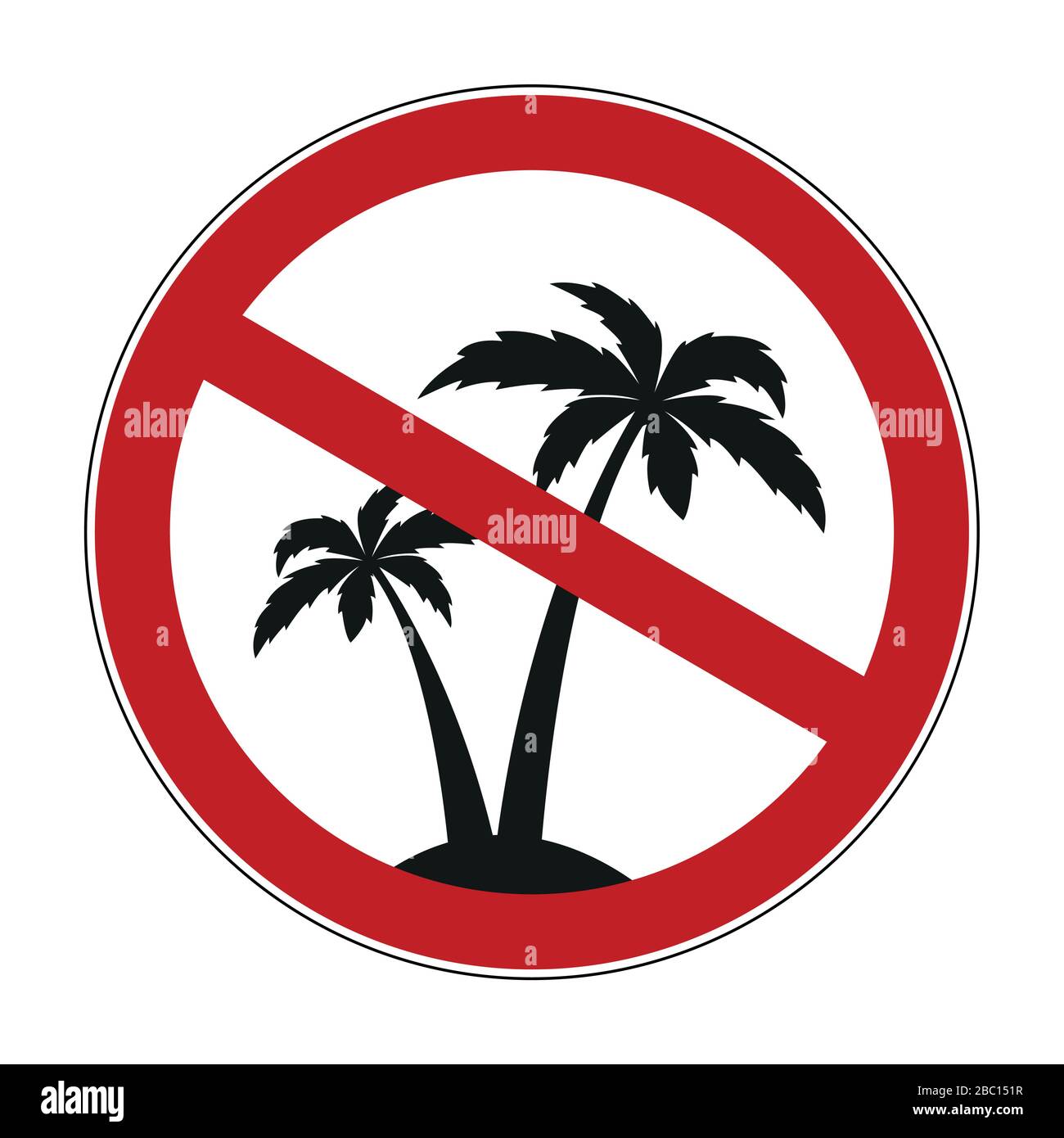 Señal de advertencia: Prohibido viajar en vacaciones ilustración vectorial EPS10 Ilustración del Vector
