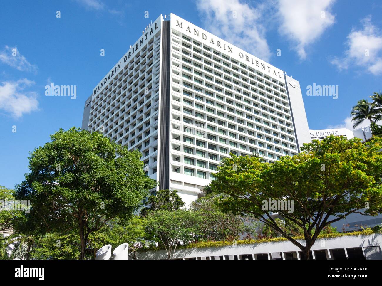 Hotel Mandarin Oriental de Singapur, Marina Square, Raffles Avenue, distrito municipal, zona central, Singapur Foto de stock