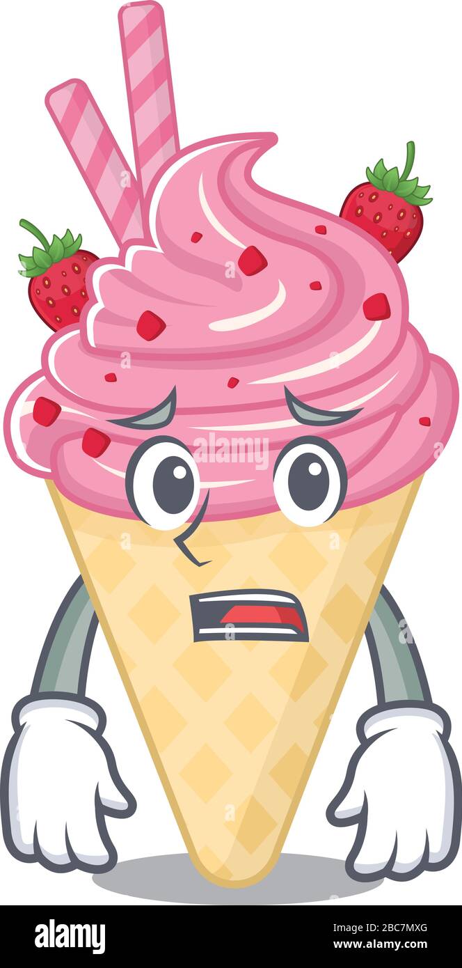 Diseño de dibujos animados de helado de fresa mostrando cara preocupada Imagen Vector de stock - Alamy Diseño De Dibujos Animados De Helado De Fresa Mostrando Cara Preocupada Imagen Vector De Stock - Alamy
