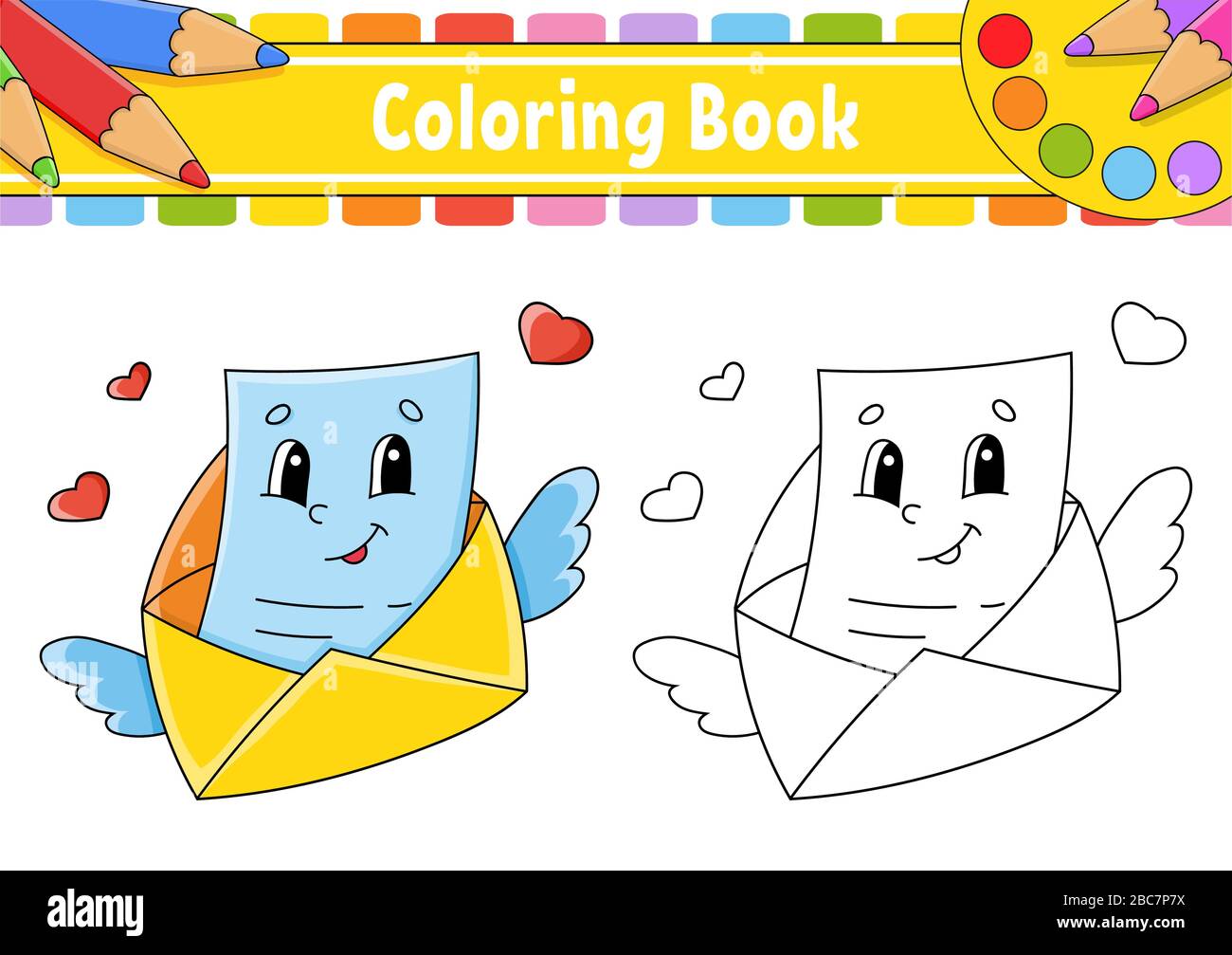 https://c8.alamy.com/compes/2bc7p7x/libro-para-colorear-para-ninos-sobre-abierto-volando-con-alas-y-una-carta-personaje-de-dibujos-animados-ilustracion-vectorial-silueta-de-contorno-negro-aislado-en-wh-2bc7p7x.jpg