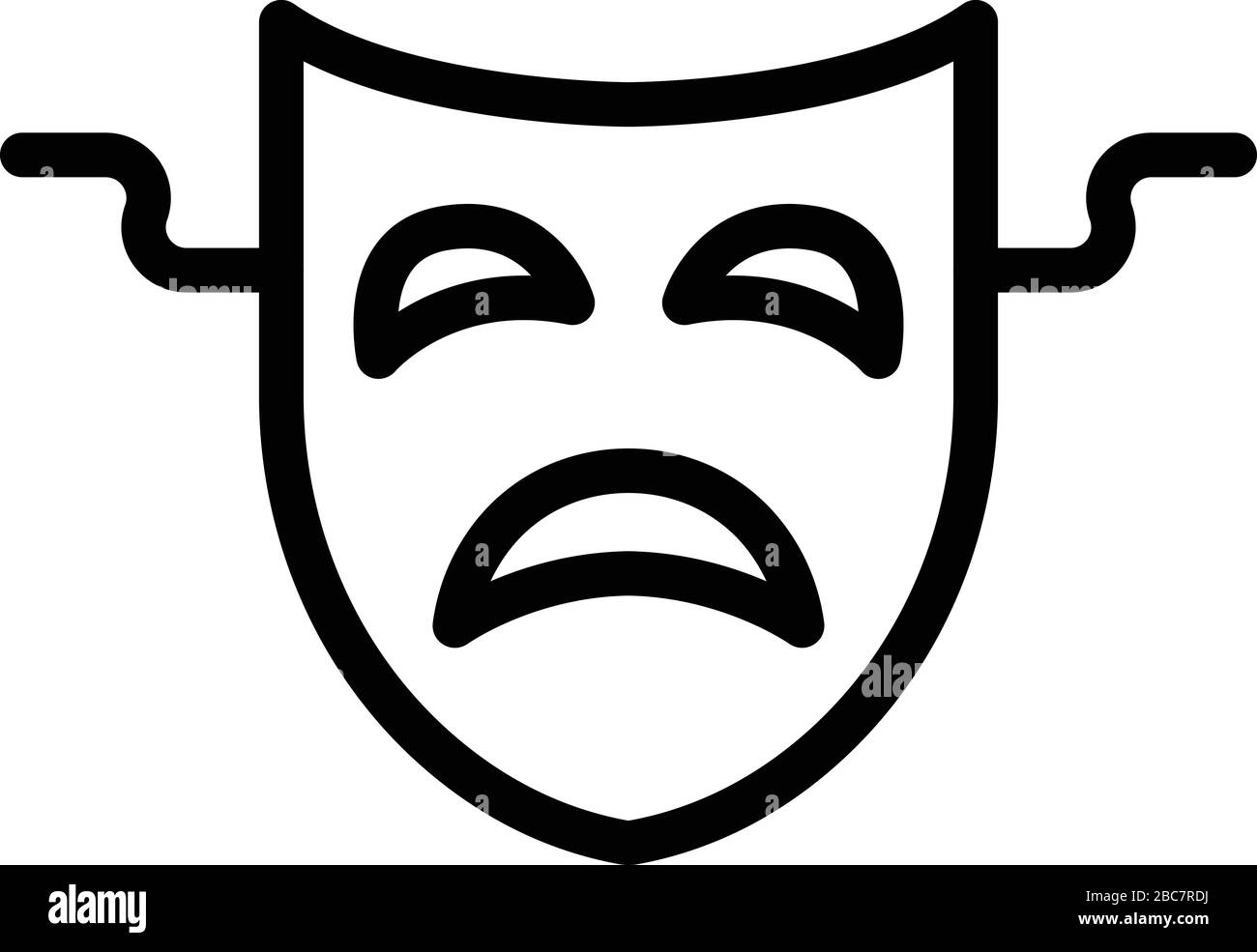 Icono de máscara de teatro triste, estilo de contorno Imagen Vector de  stock - Alamy