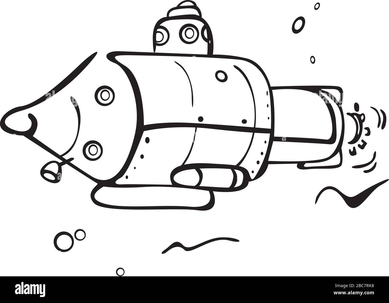 submarino Ilustración del Vector
