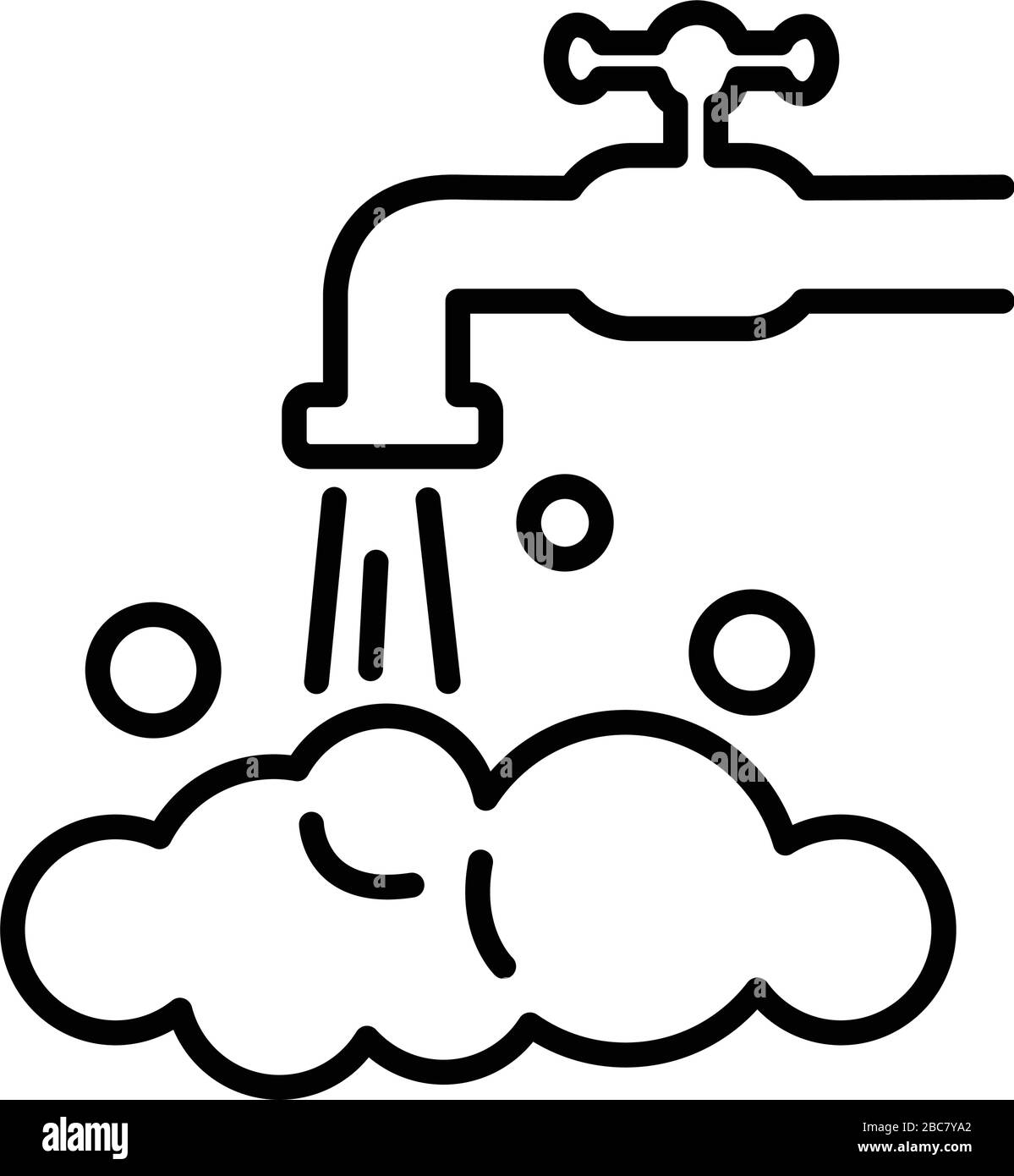 El icono de agua del grifo símbolo de agua plano vector ilustración Imagen  Vector de stock - Alamy