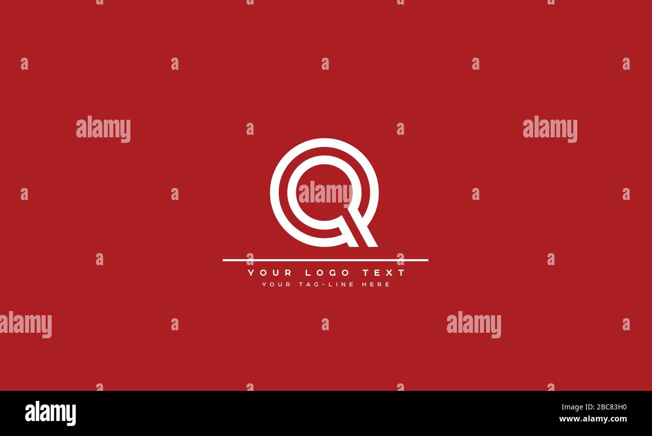 Resumen Logo Q y QQ Diseño de letras alfabetadas Ilustración del Vector