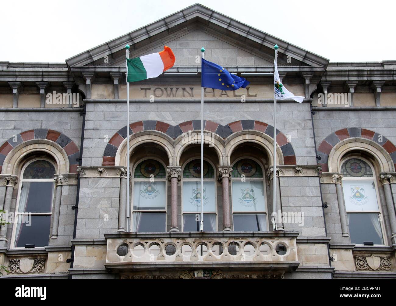 Edificio del Ayuntamiento de Dun Laoghaire Foto de stock
