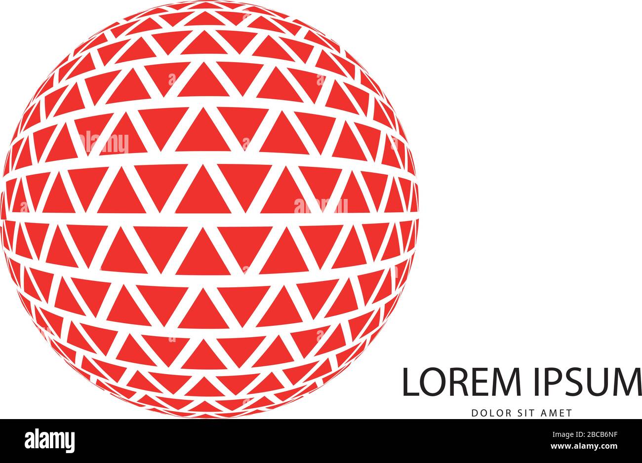 Logotipo abstracto en rojo 3d en formato vectorial. Se puede utilizar en diseños de Marca o de diseño gráfico diferentes Ilustración del Vector
