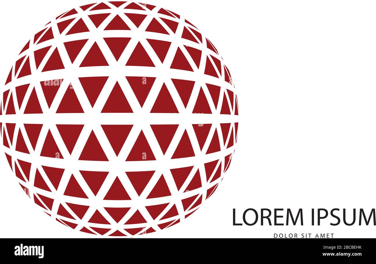 Logotipo abstracto en rojo 3d en formato vectorial. Se puede utilizar en diseños de Marca o de diseño gráfico diferentes Ilustración del Vector