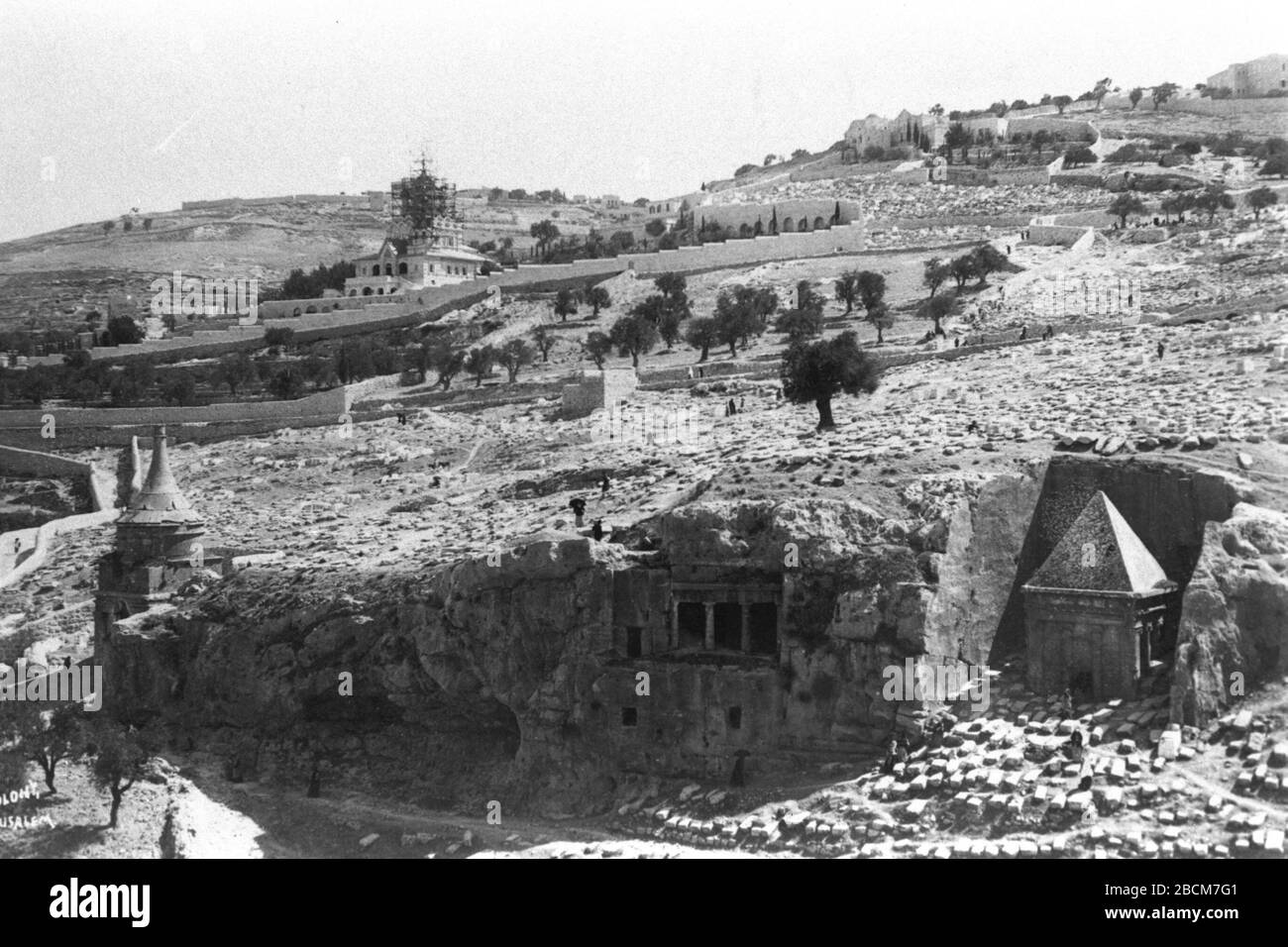 Ingles El Valle Del Cedron En Jerusalen Y El Monte De Las Aceitunas Durante La Era