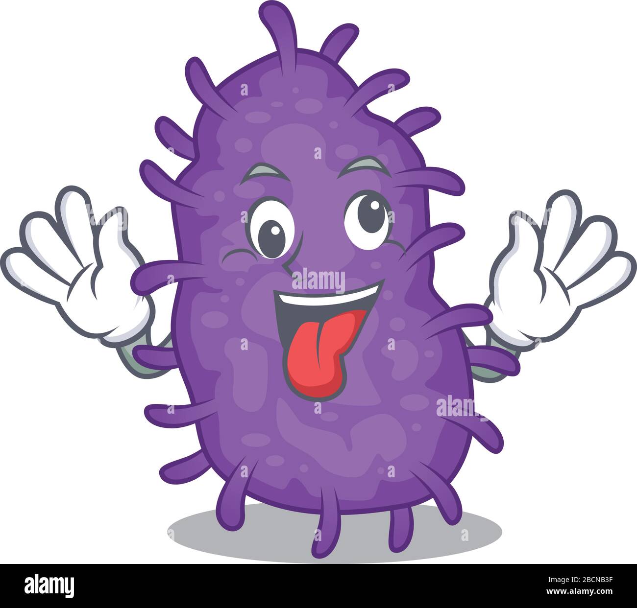 Un diseño de dibujos animados de bacterias bacilos que tienen una cara loca  Imagen Vector de stock - Alamy