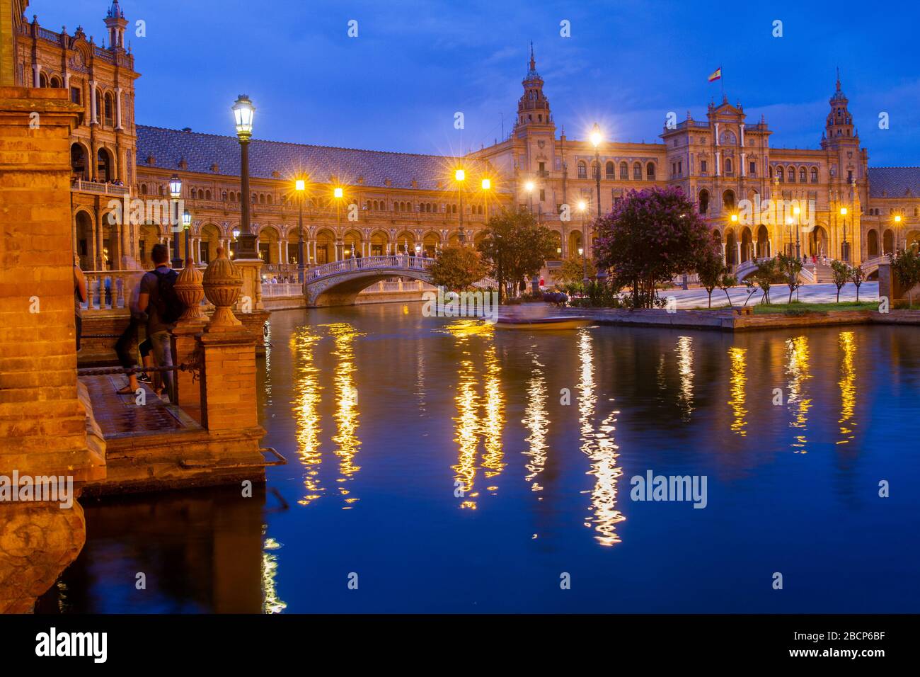 Sevilla, España - 22 de septiembre de 2019: 'La Plaza de España', la plaza de España de la ciudad de Sevilla, Andalucía Foto de stock