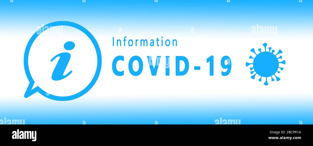 coronavirus, virus covid-19, enfermedad, epidemia, peligro de fiebre, información de banner, información Foto de stock
