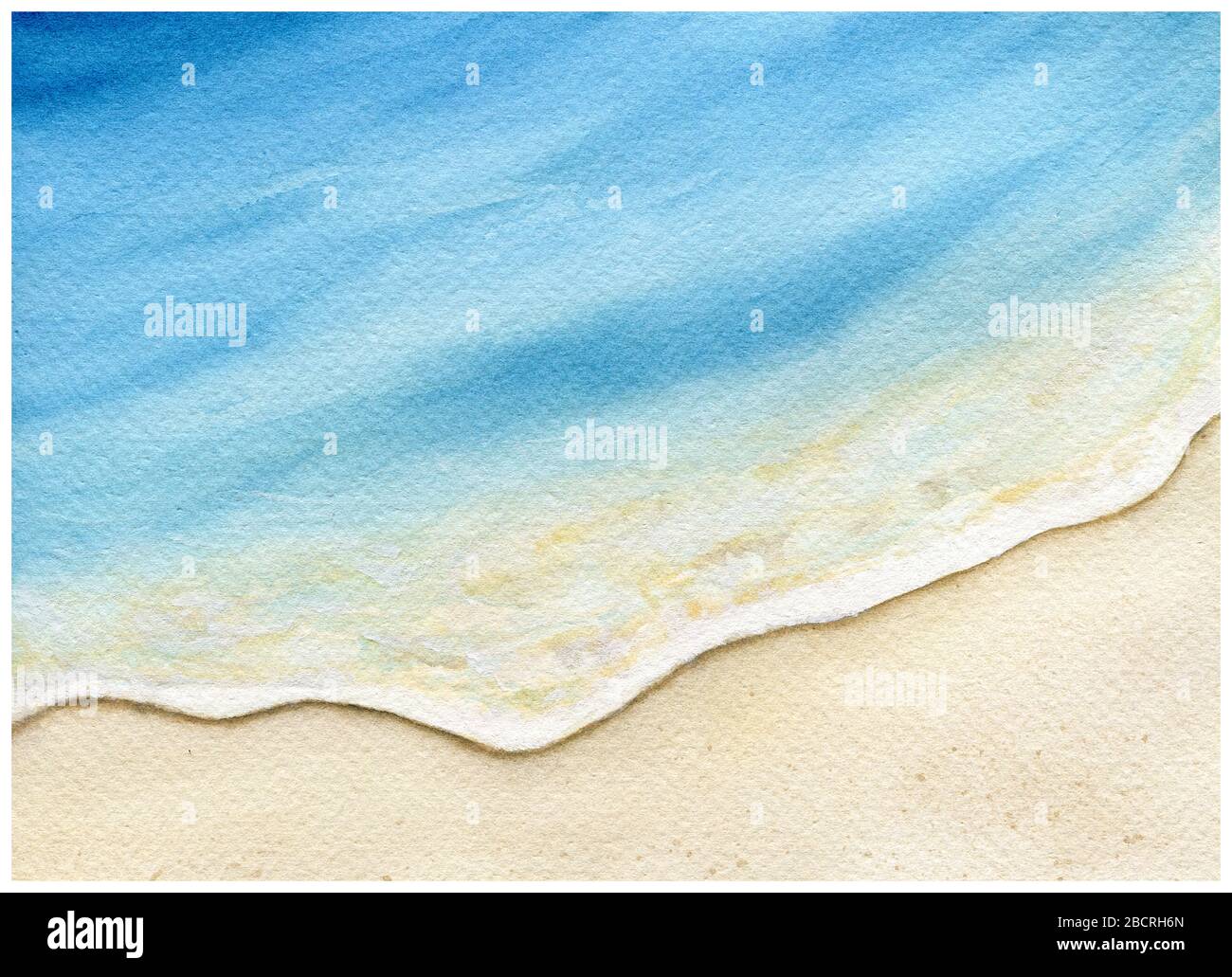 Pintura de acuarela de playa fotografías e imágenes de alta resolución -  Alamy