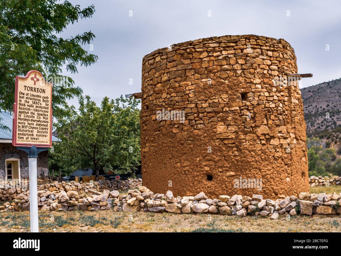 Torreón, una estructura defensiva construida por colonos hispanos para proteger contra los