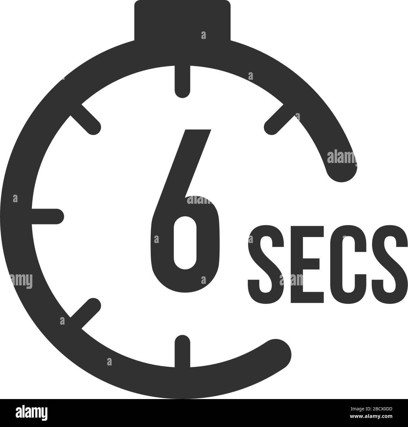 6 segundos temporizador de cuenta atr s icono establecer. Iconos