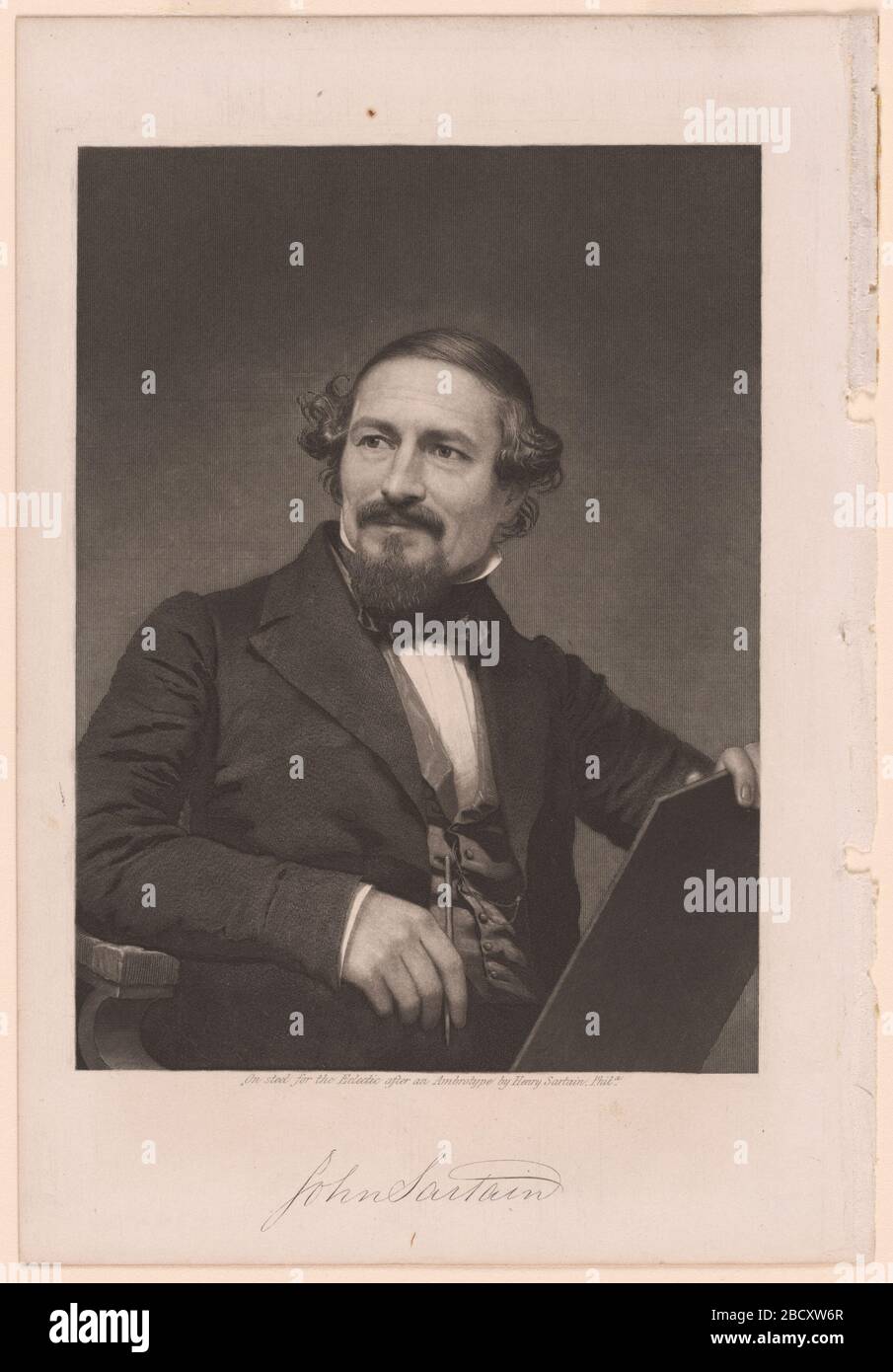 Autorretrato de John Sartain. S/NPG.80.66 Foto de stock