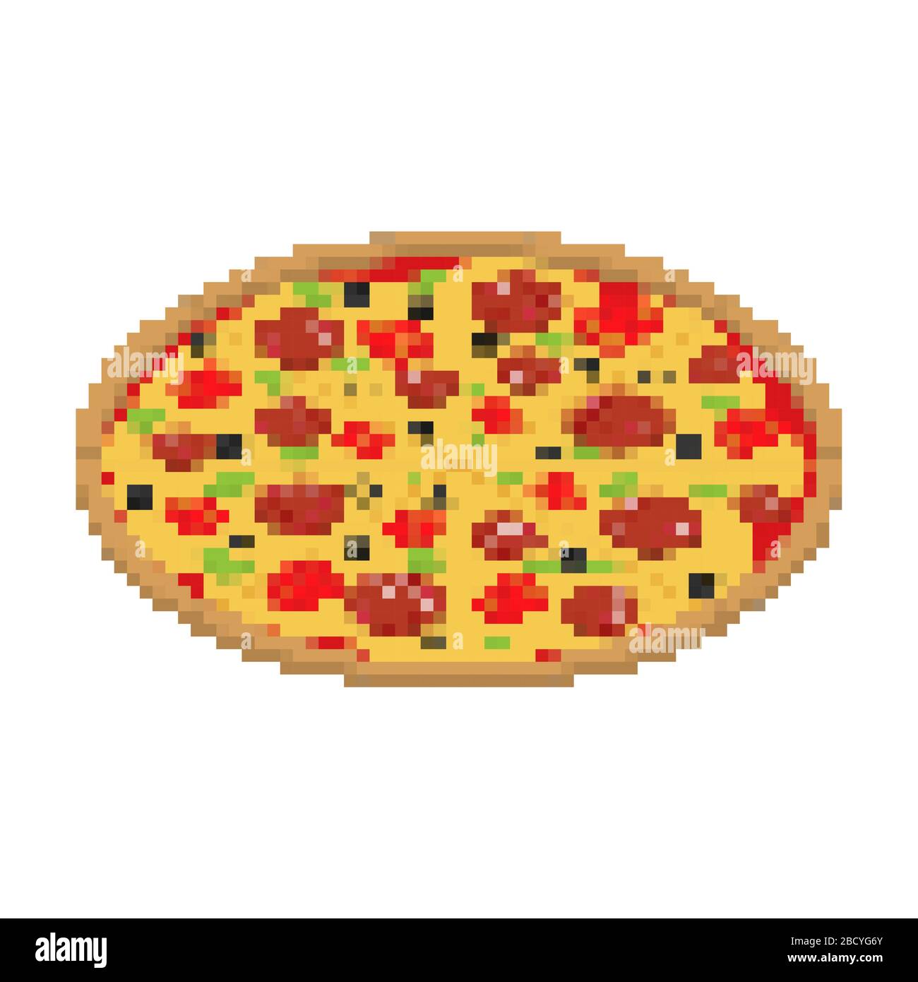 pixel arte ilustração pizza. pixelizada pizza. pizza velozes Comida ícone  pixelizada para a pixel arte jogos e ícone para local na rede Internet e  vídeo jogo. velho escola retrô. 27517974 Vetor no