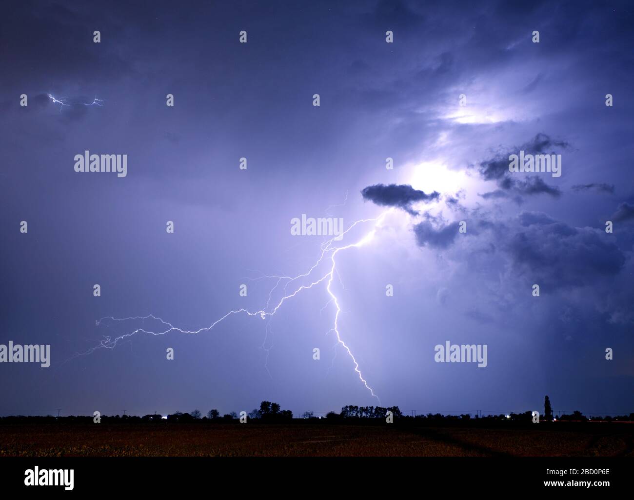 Relámpago y Tormenta Foto de stock