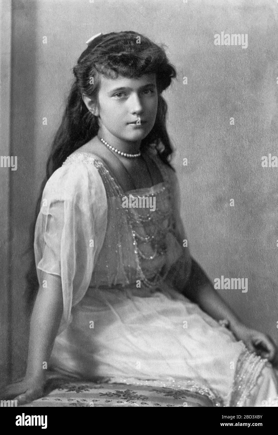 Gran Duquesa Anastasia Nikolaevna de Rusia, alrededor de 1916 Foto de stock