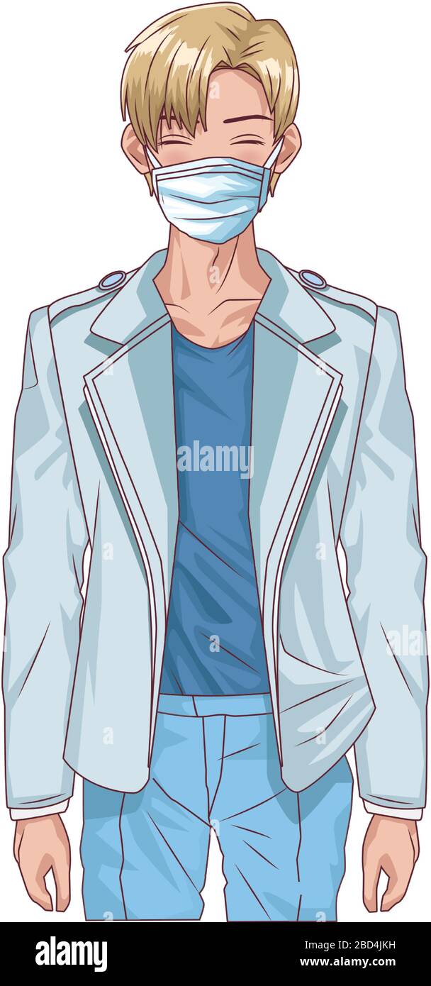 Hombre Joven Utilizando Mascara De Cara Anime Caracter Imagen Vector De Stock Alamy Hombre Joven Utilizando Mascara De Cara Anime Caracter Imagen Vector De Stock Alamy
