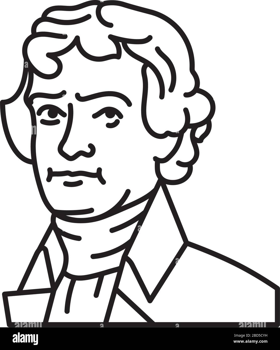 Cara de thomas jefferson Imágenes vectoriales de stock Alamy