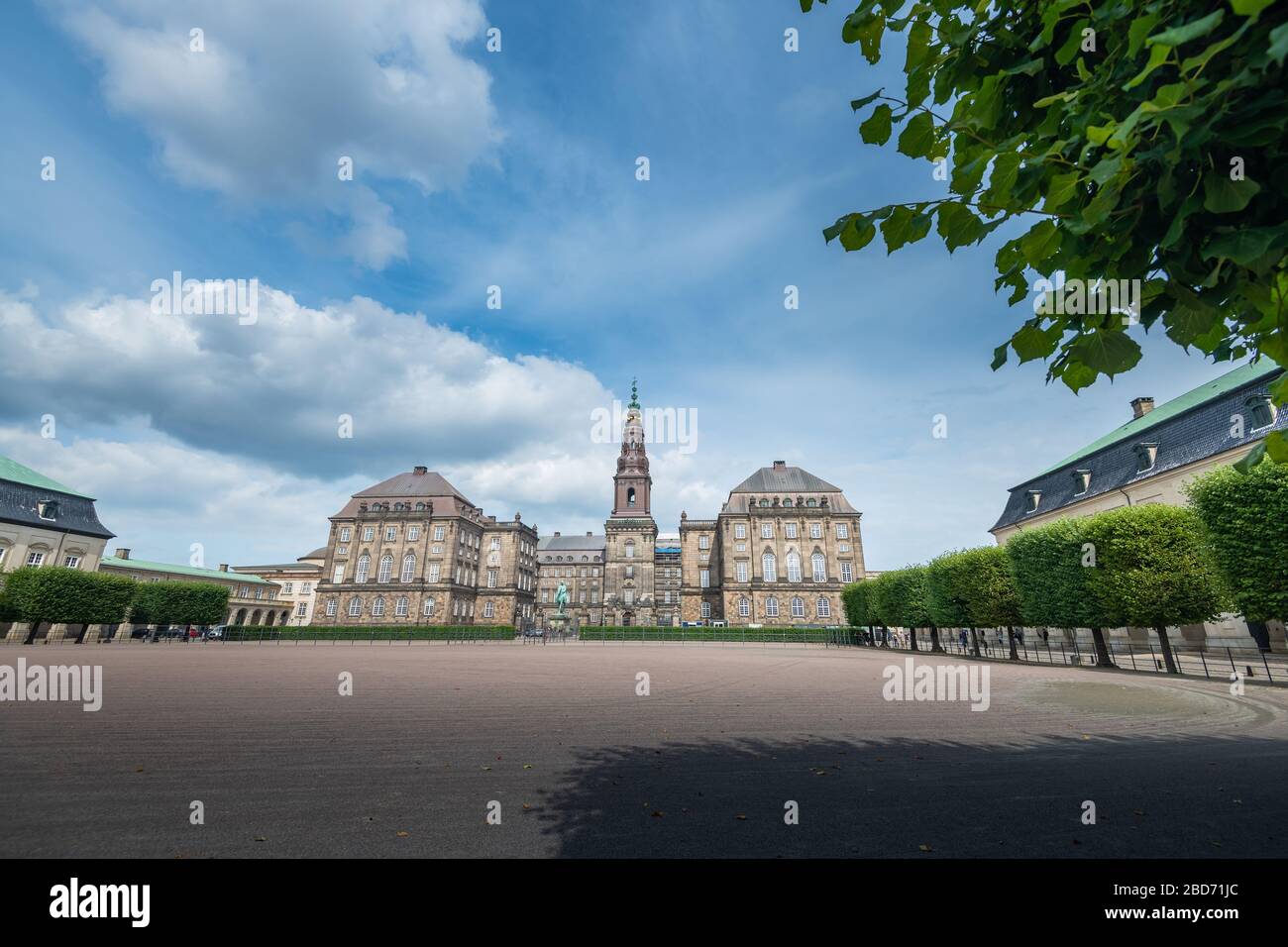 Hermoso Palacio Christiansborg en Dinamarca Foto de stock