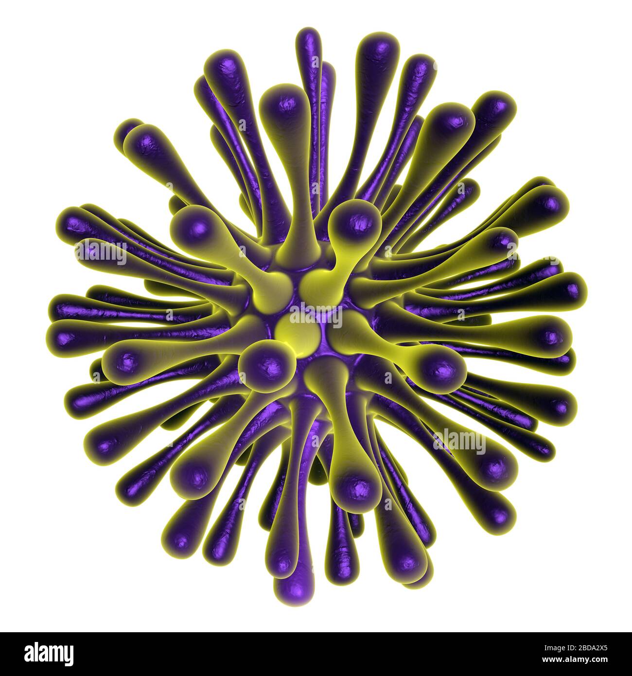 Ilustración de un virus - 3d presentado - aislado en el fondo Foto de stock