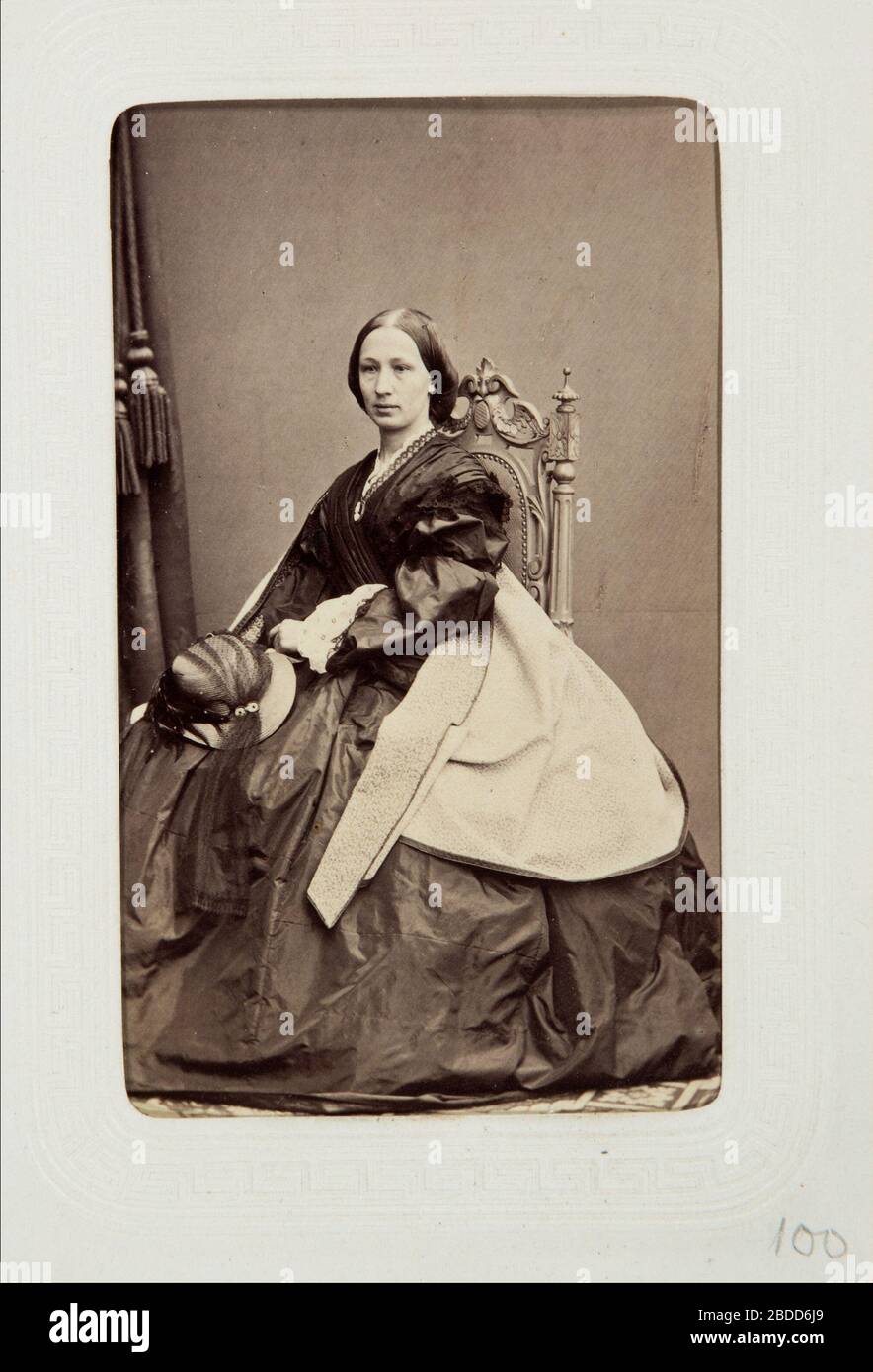 'Fotografiporträtt; Fotografiporträtt på Ida Forsgren.; segunda mitad del siglo XIX fecha QS:P571,+1850-00-00T00:00:00Z/7; LSH 107759 (hm dig18913); ' Foto de stock