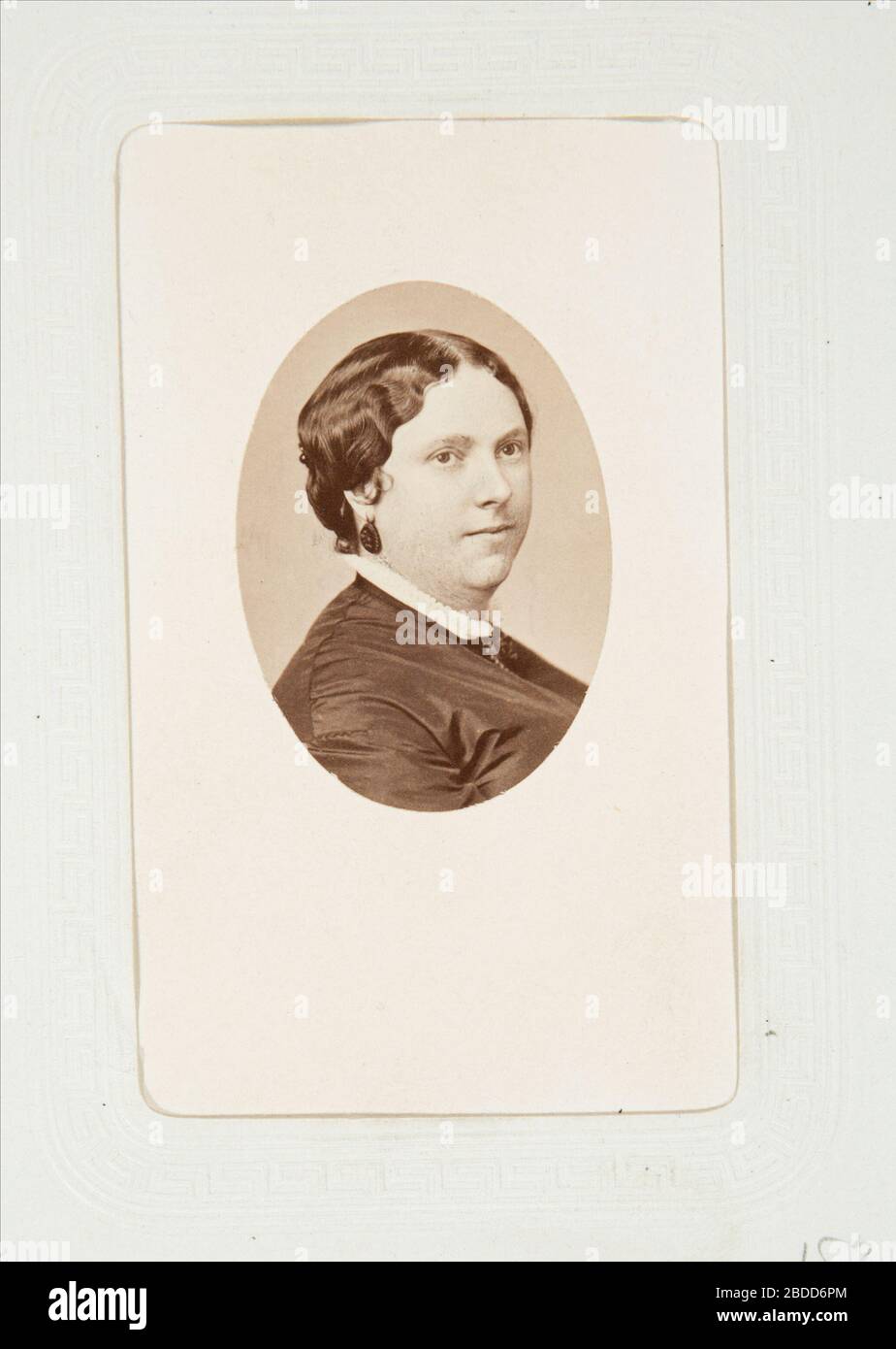 'Fotografiporträtt; Fotografiporträtt på kvinna.; segunda mitad del siglo XIX fecha QS:P571,+1850-00-00T00:00:00Z/7; LSH 107775 (hm dig18929); ' Foto de stock