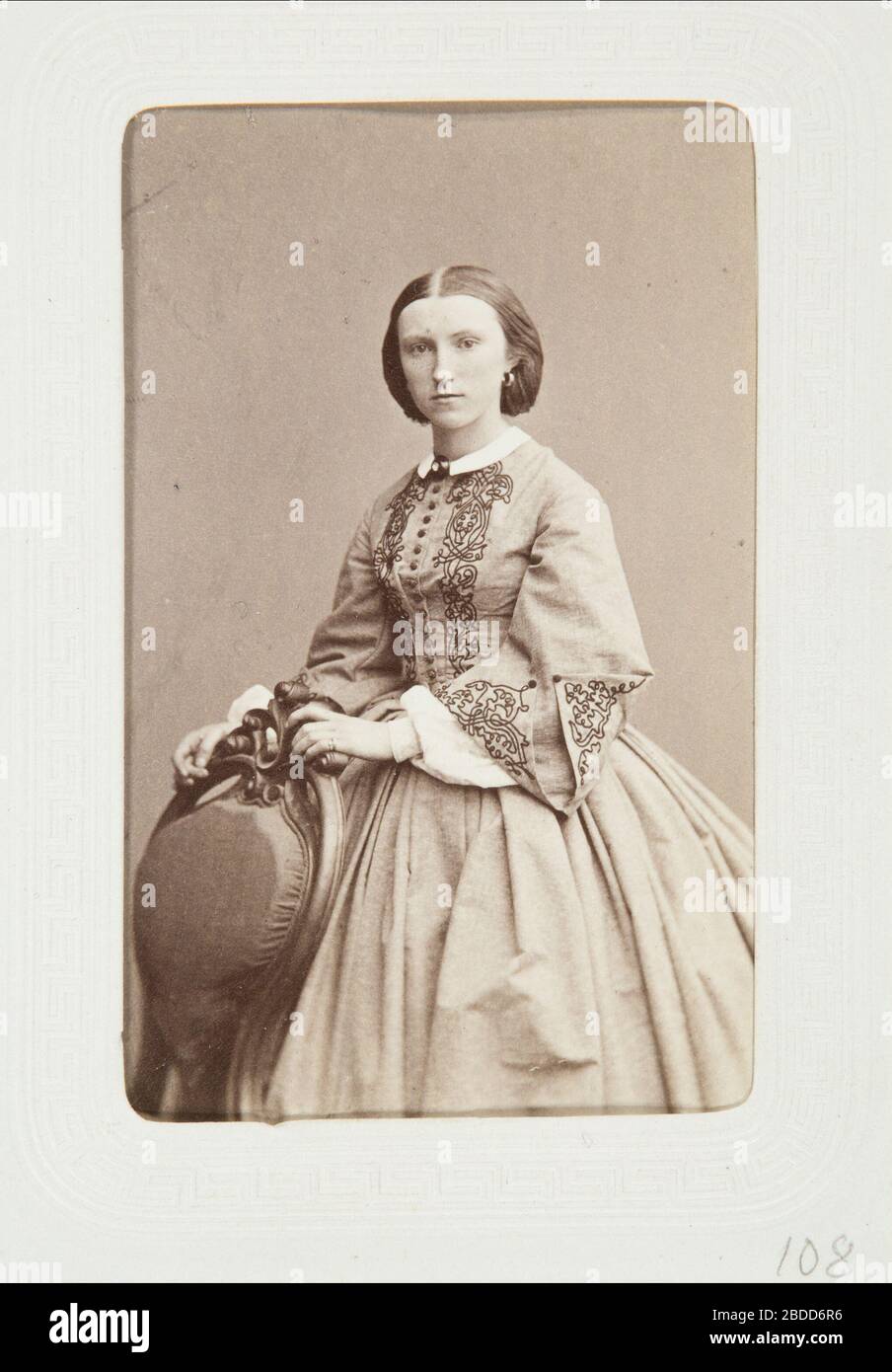 'Fotografiporträtt; Fotografiporträtt på kvinna.; segunda mitad del siglo XIX fecha QS:P571,+1850-00-00T00:00:00Z/7; LSH 107755 (hm dig18909); ' Foto de stock