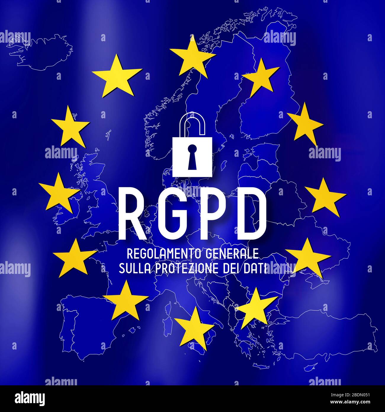 RGPD (italiano)/ GDPR (inglés) - Reglamento general de protección de datos  Fotografía de stock - Alamy