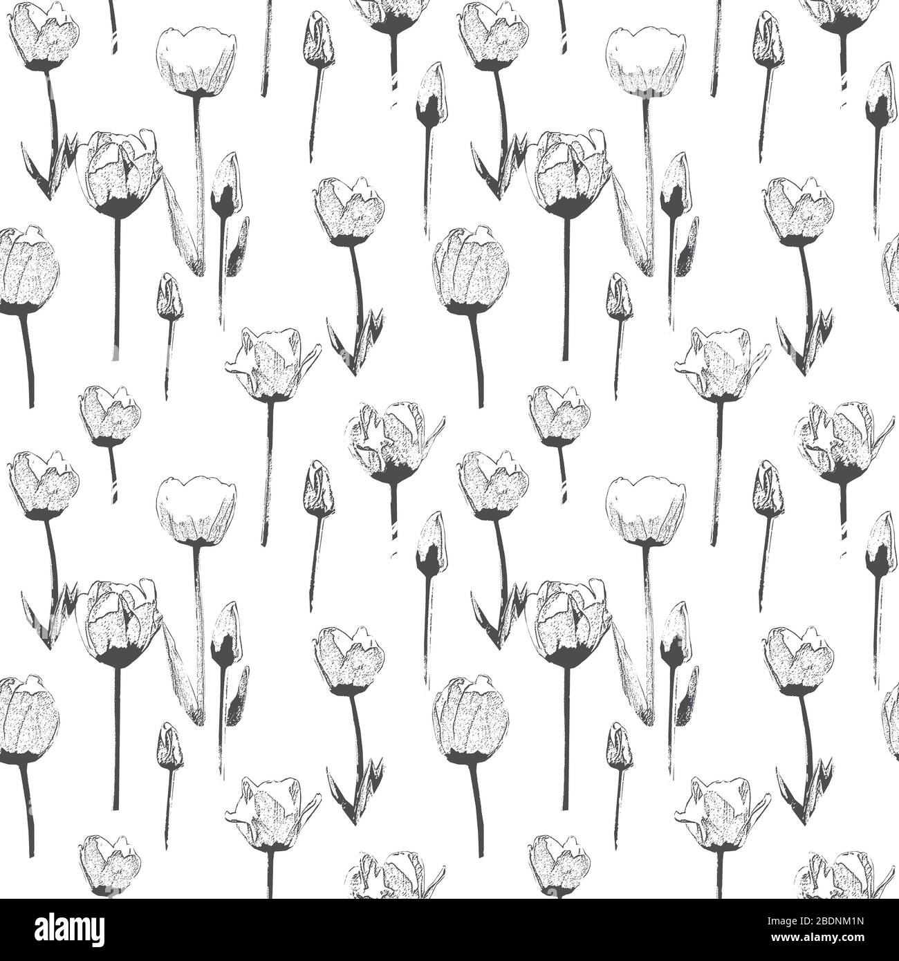 Caprichoso Realista Corresponsal Diseño sin costuras con tulipanes, vintage, fondo de ralladuras. Perfecto para  imprimir en tela, papel para envolver, etc Fotografía de stock - Alamy