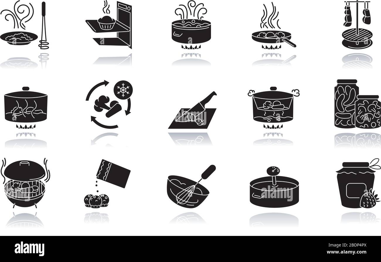 Ingredientes De Cocción E Iconos De Los Utensilios De Cocina