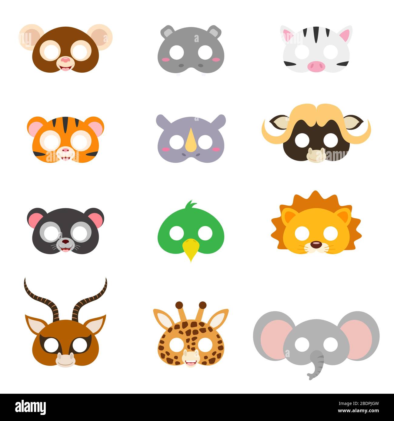 Set de máscaras animales – Rincón Didáctico