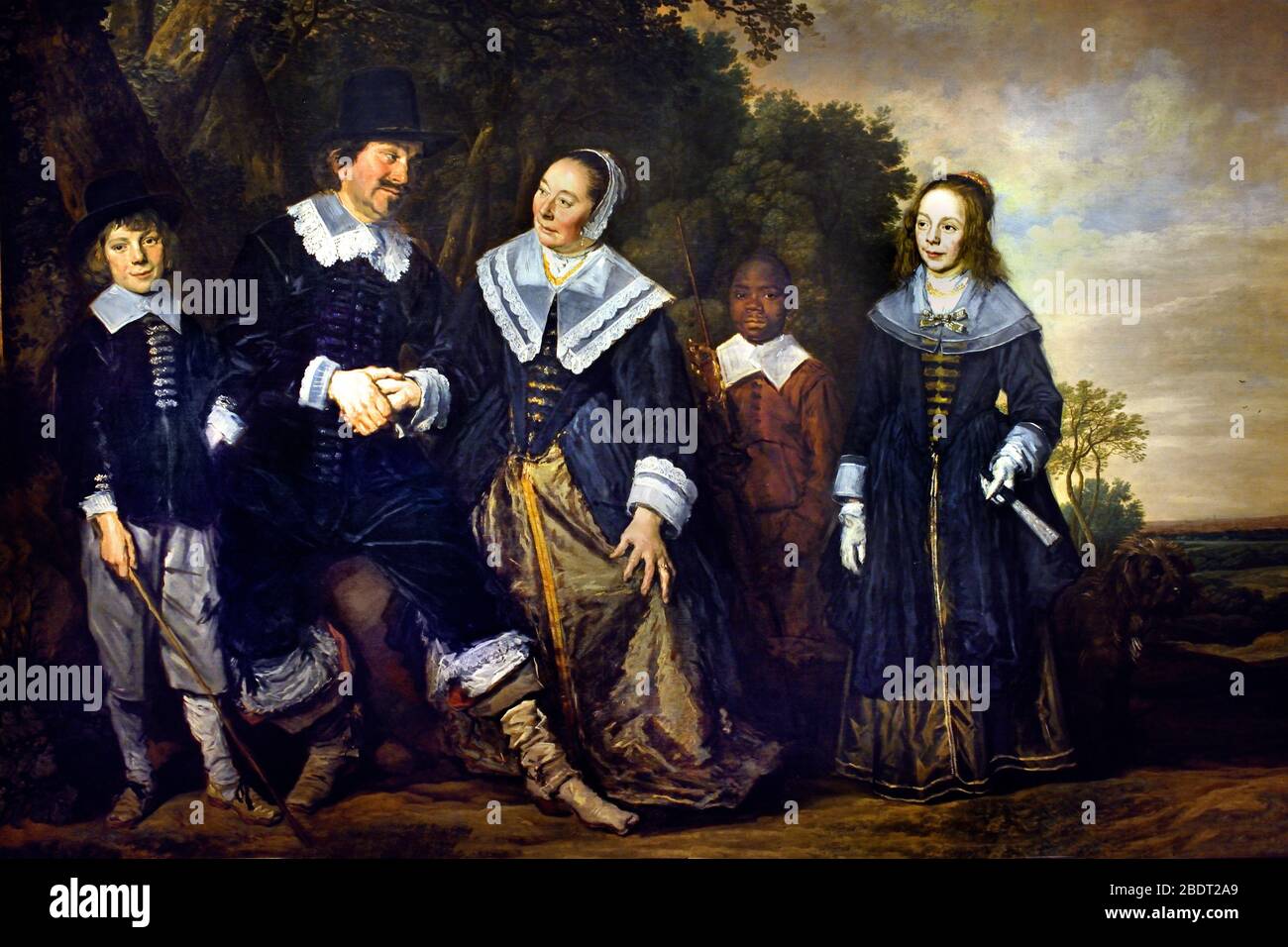 Grupo familiar en un paisaje 1645-48 Frans Hals 1582/83-1666 Flamenca  Holanda Holandesa Fotografía de stock - Alamy