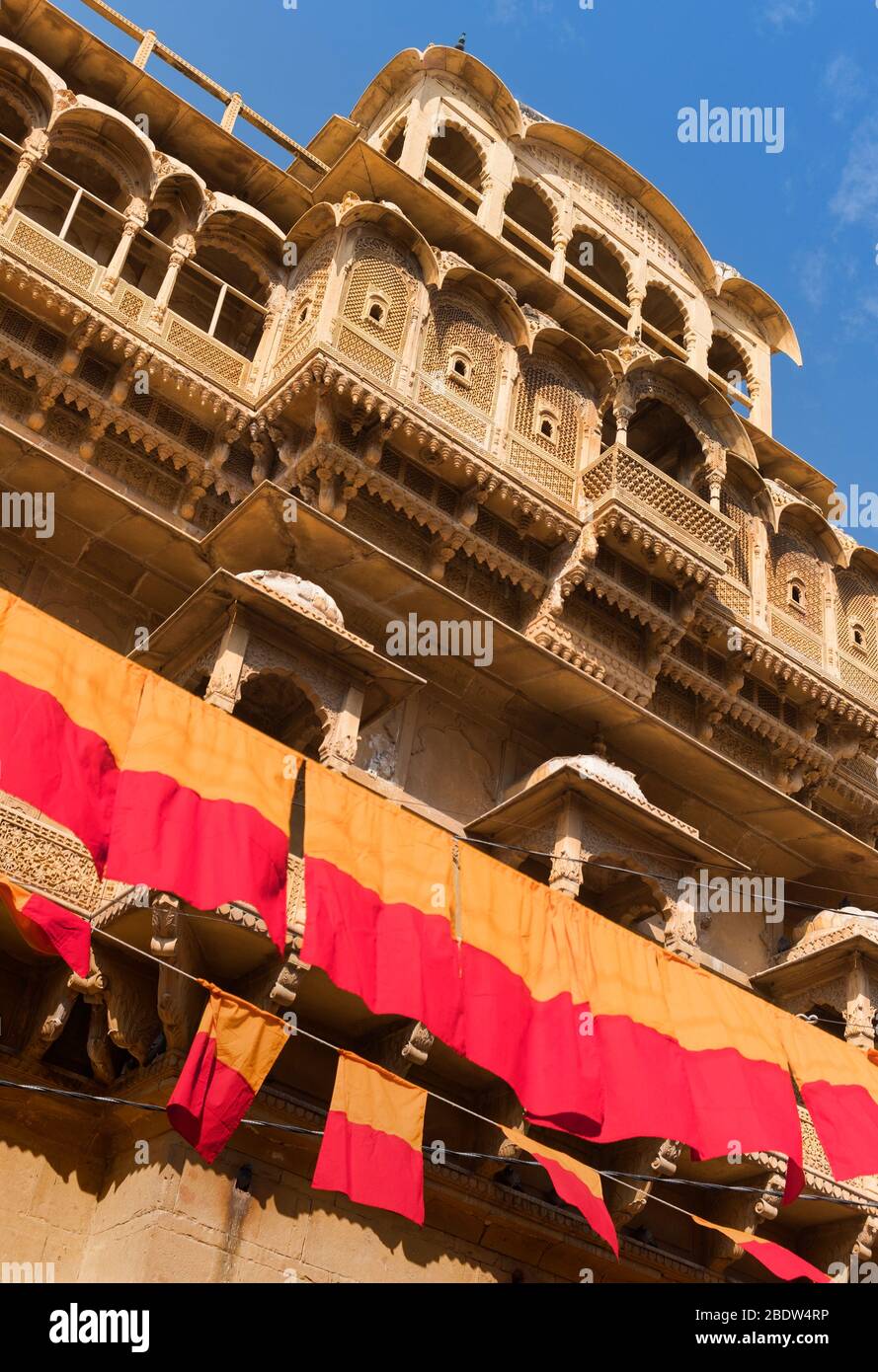 Raja Ka Mahal Palace Jaisalmer fuerte Rajasthan India Foto de stock
