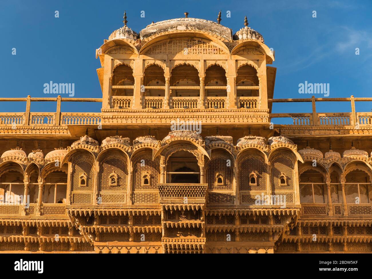Raja Ka Mahal Palace Jaisalmer fuerte Rajasthan India Foto de stock