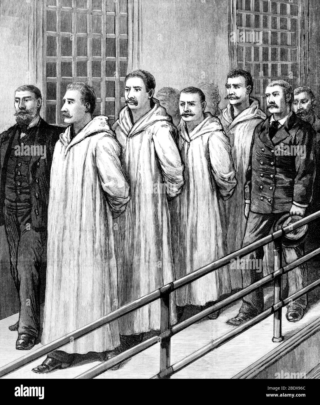Haymarket Affair, ejecución de anarquistas de Chicago, 1887 Foto de stock