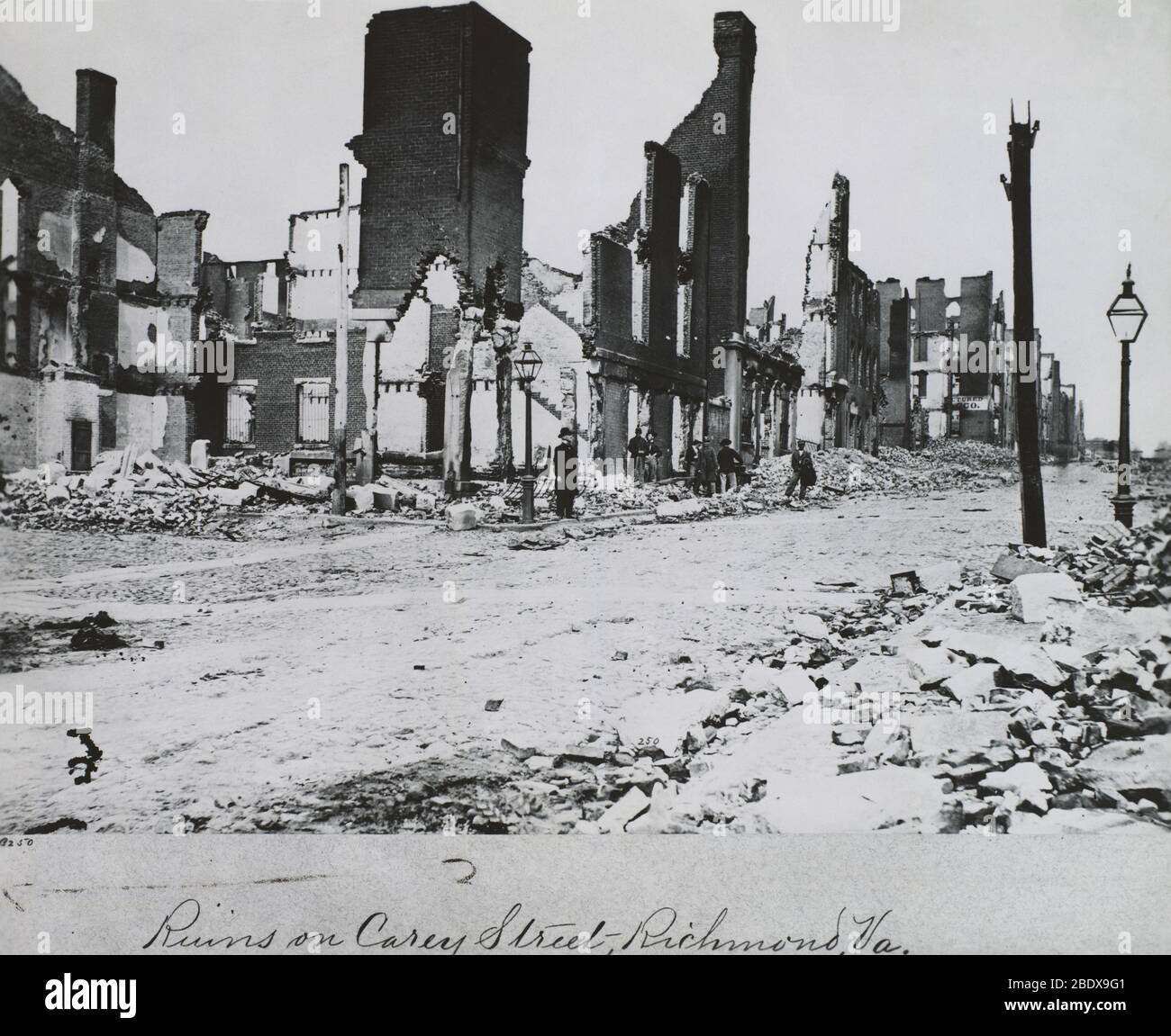 Ruinas de la Guerra Civil, Richmond, va Foto de stock