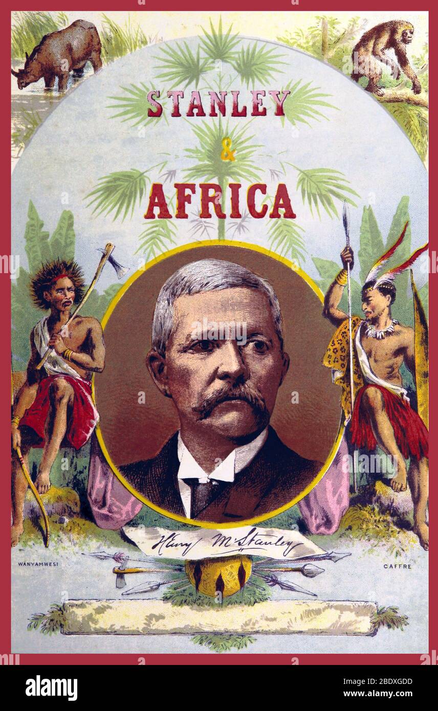 Stanley y África, 1890 Foto de stock