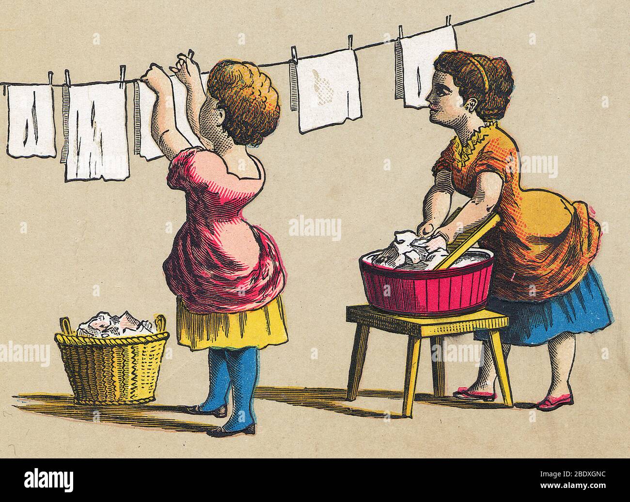 Día de lavado, 1880 Foto de stock